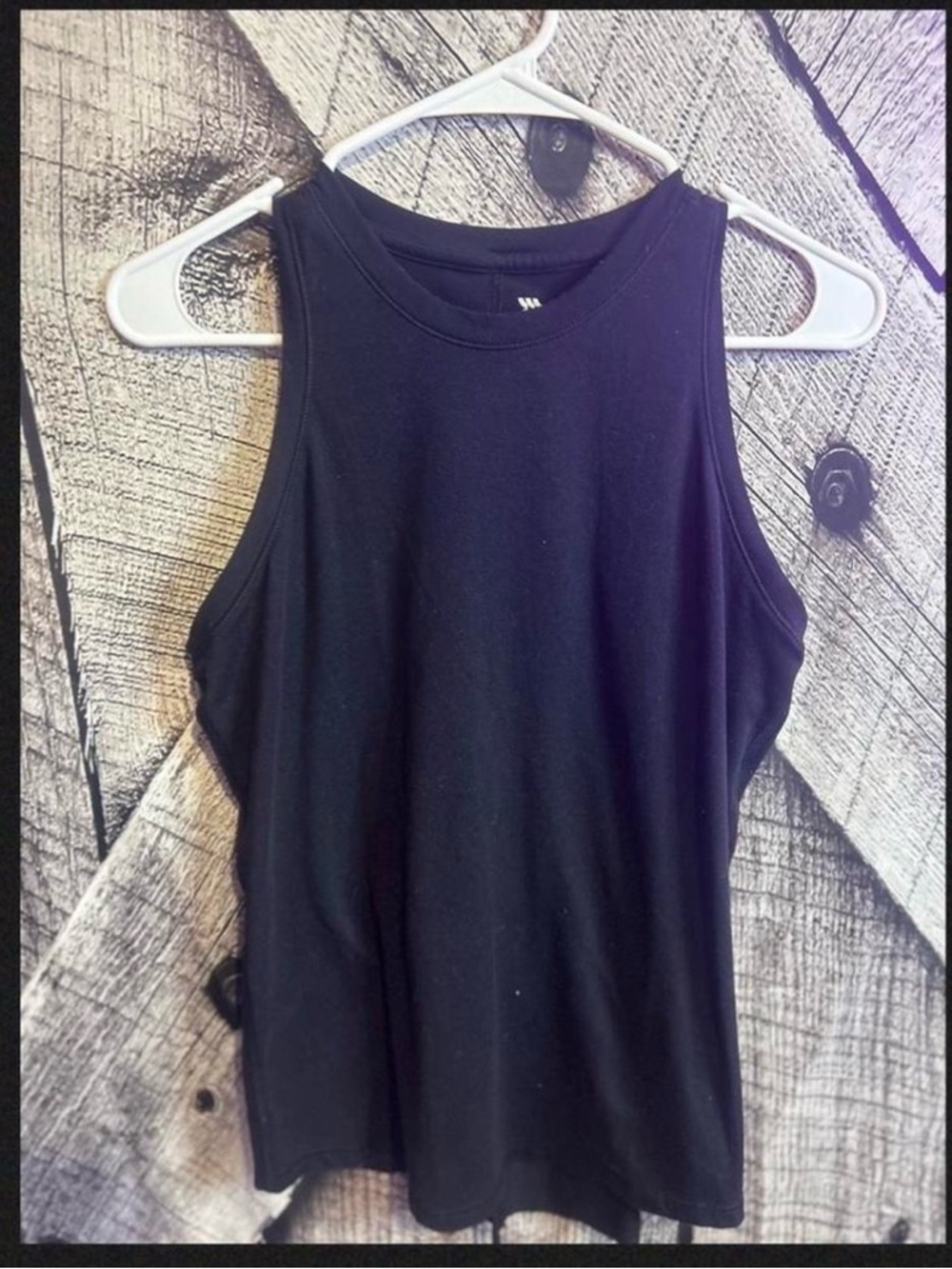 all in motion Black High-Neck Sleeveless Tank Top